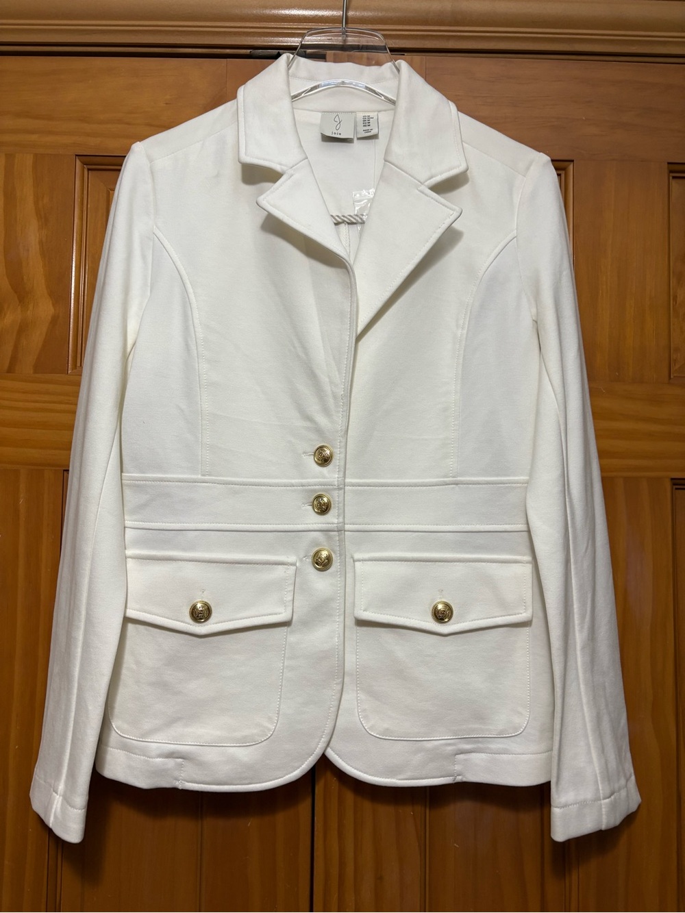 Joie Cream Tailored Blazer with Gold Buttons Size Medium NWT
